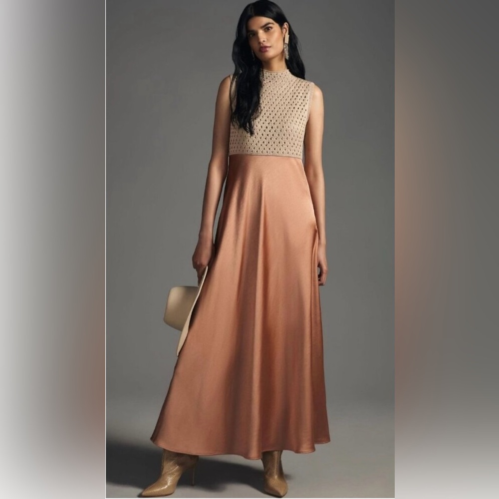 Anthropologie Mare Mare Mock-Neck Sleeveless Dress